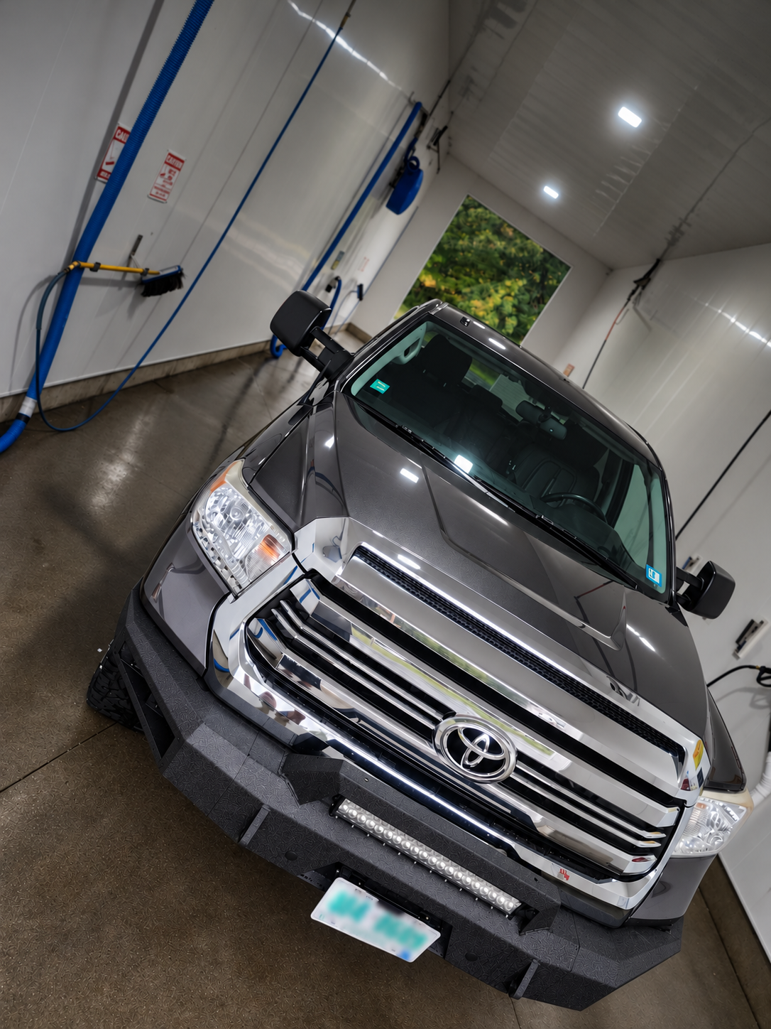 Tundra grille and hood after exterior detailing